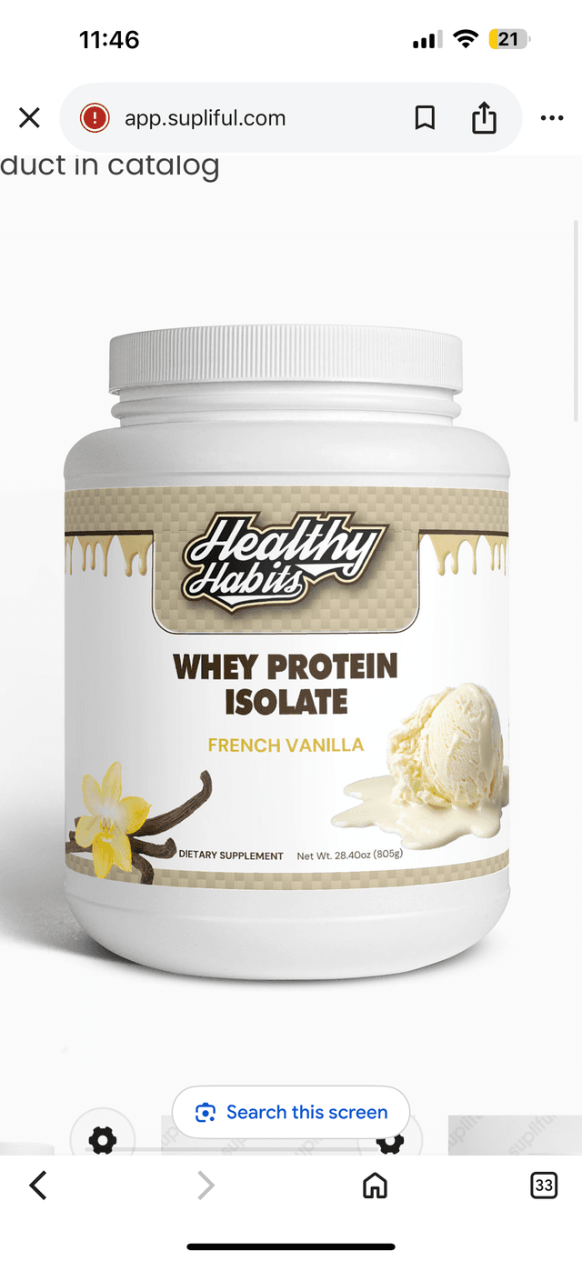 Whey Protein Isolate (French Vanilla)